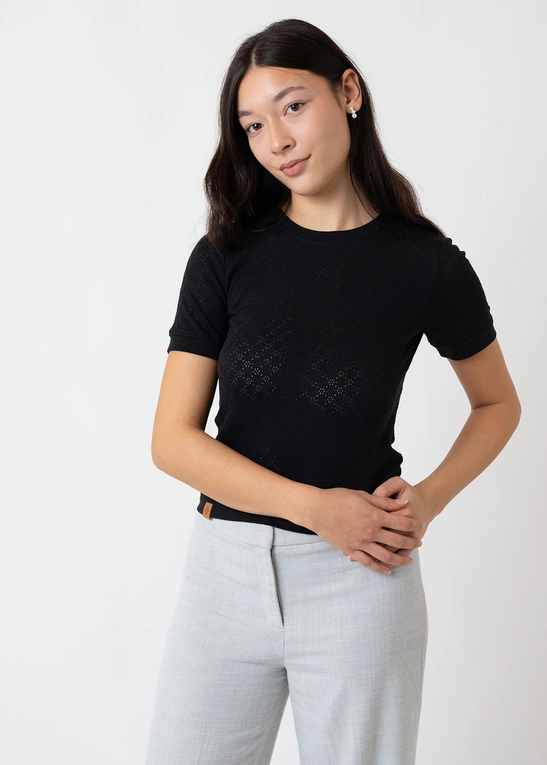 Ajour-Top "Ines" - schwarz - Image 2