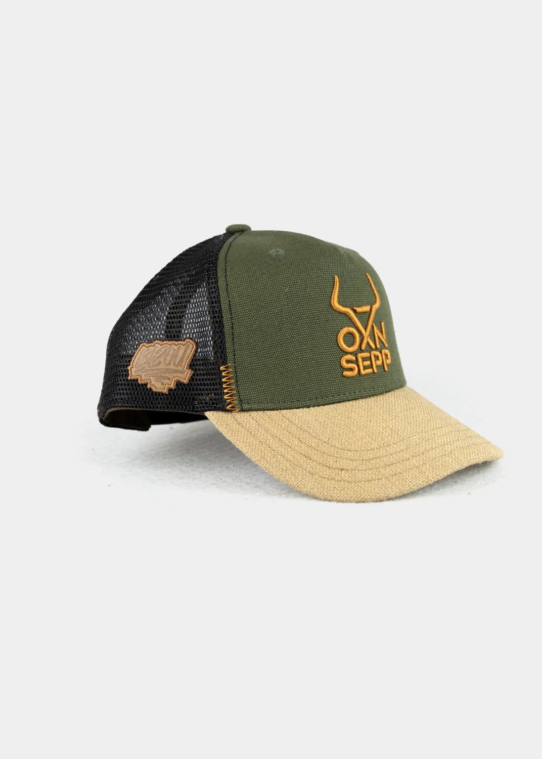 Cap "BBou": Kanvas - khaki (Curved) - Image 4