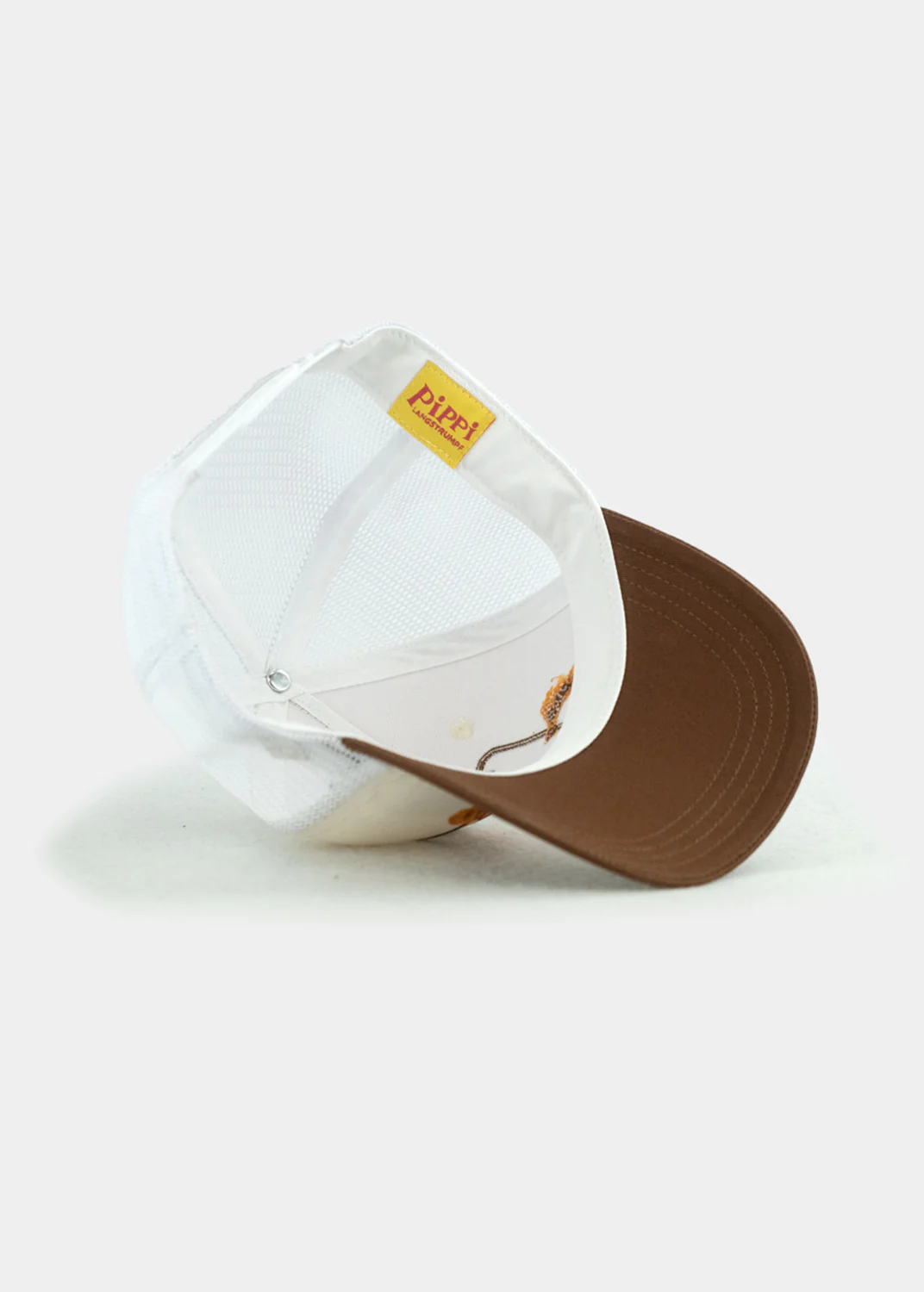 Cap "Pippilotta Stickpatch" - weiß/braun (Curved) - Image 3