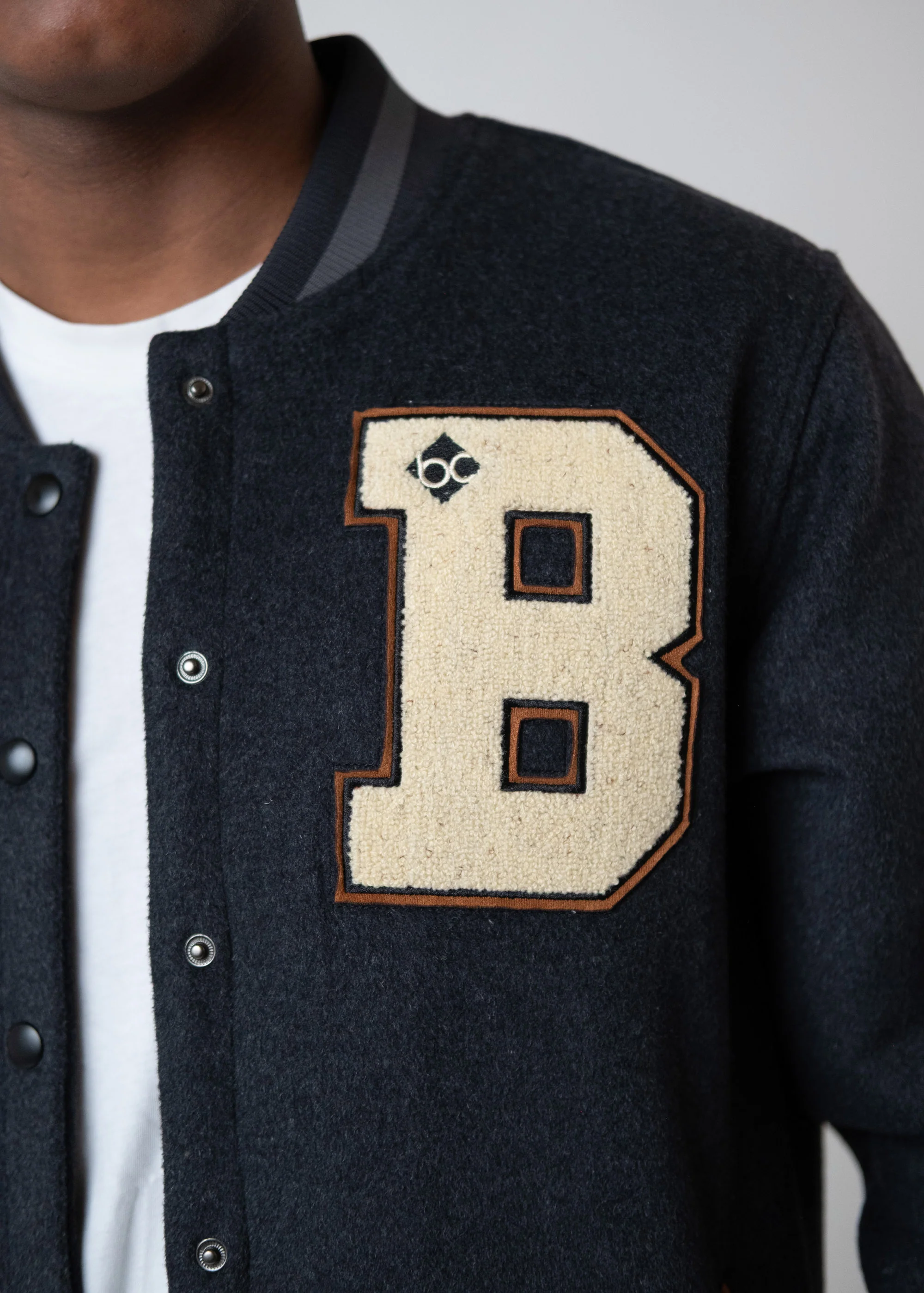 Collegejacke "BC" - dunkelgrau - Image 4