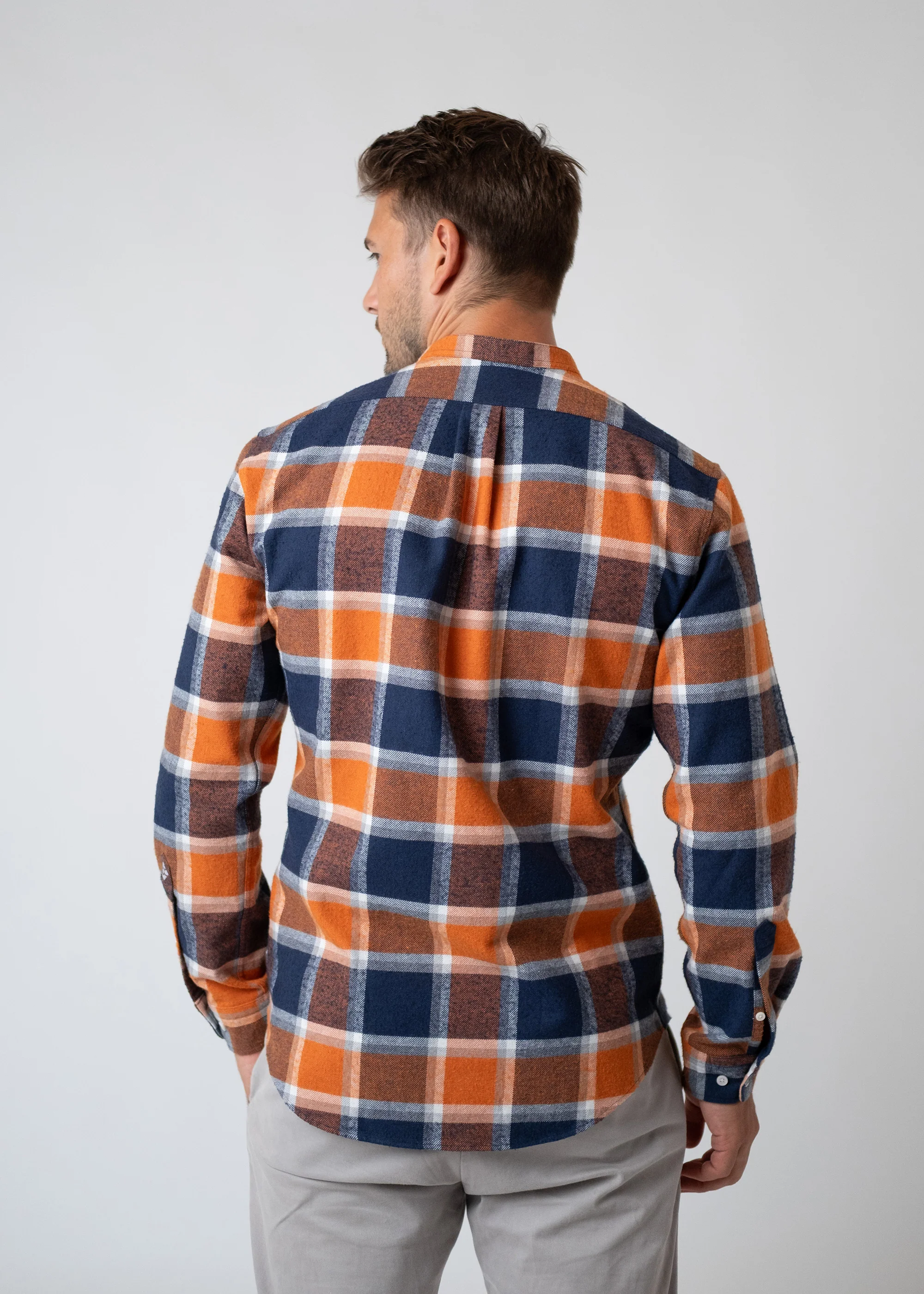 Flanell-Hemd "Edelweiß" - orange - Image 5