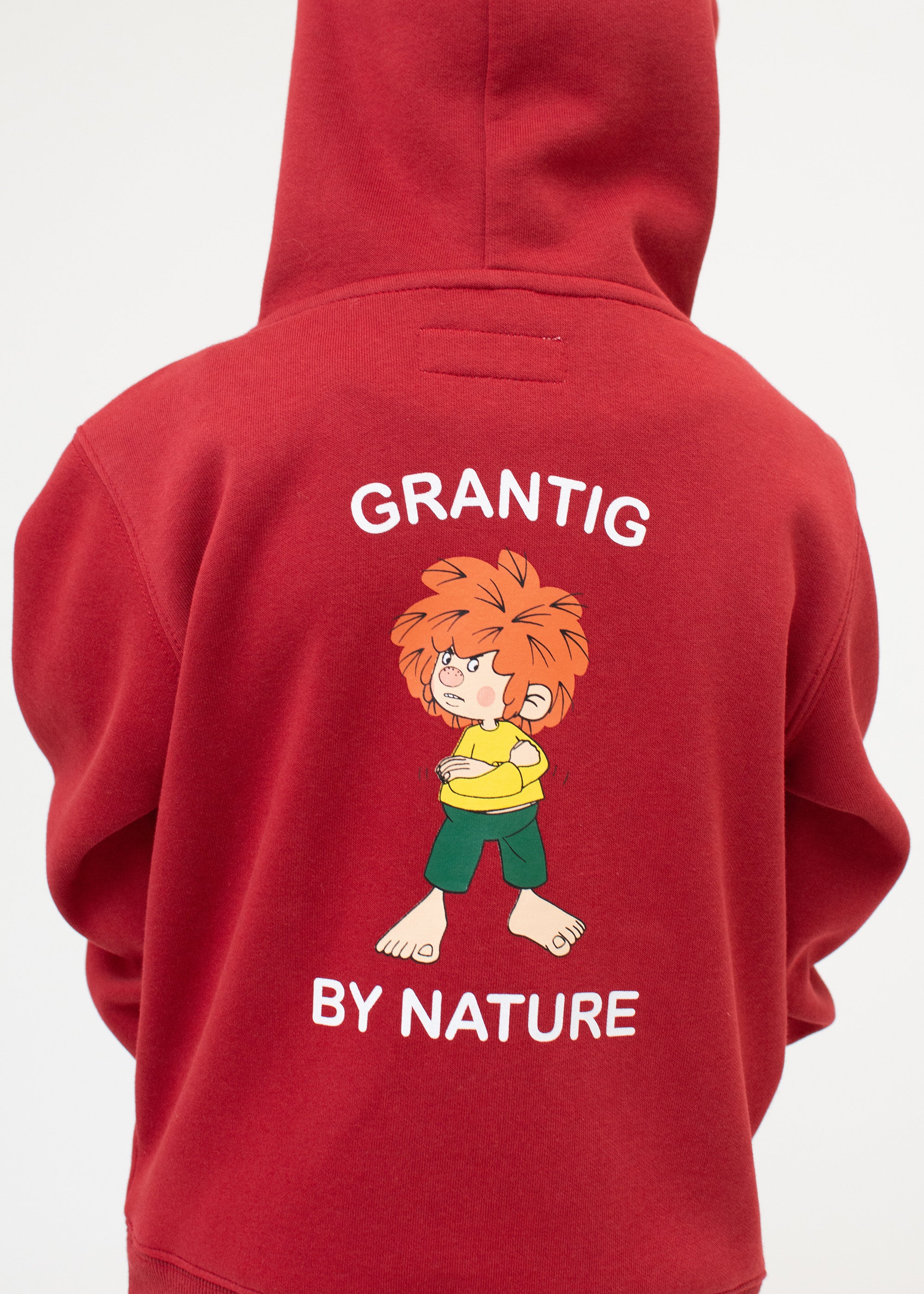 Hoodie "Grantig by nature v2" - dunkelrot (Kinder) - Image 4