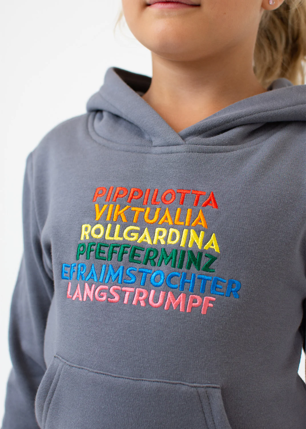 Hoodie "Pippilotta Viktualia" - graublau (Kinder) - Image 3