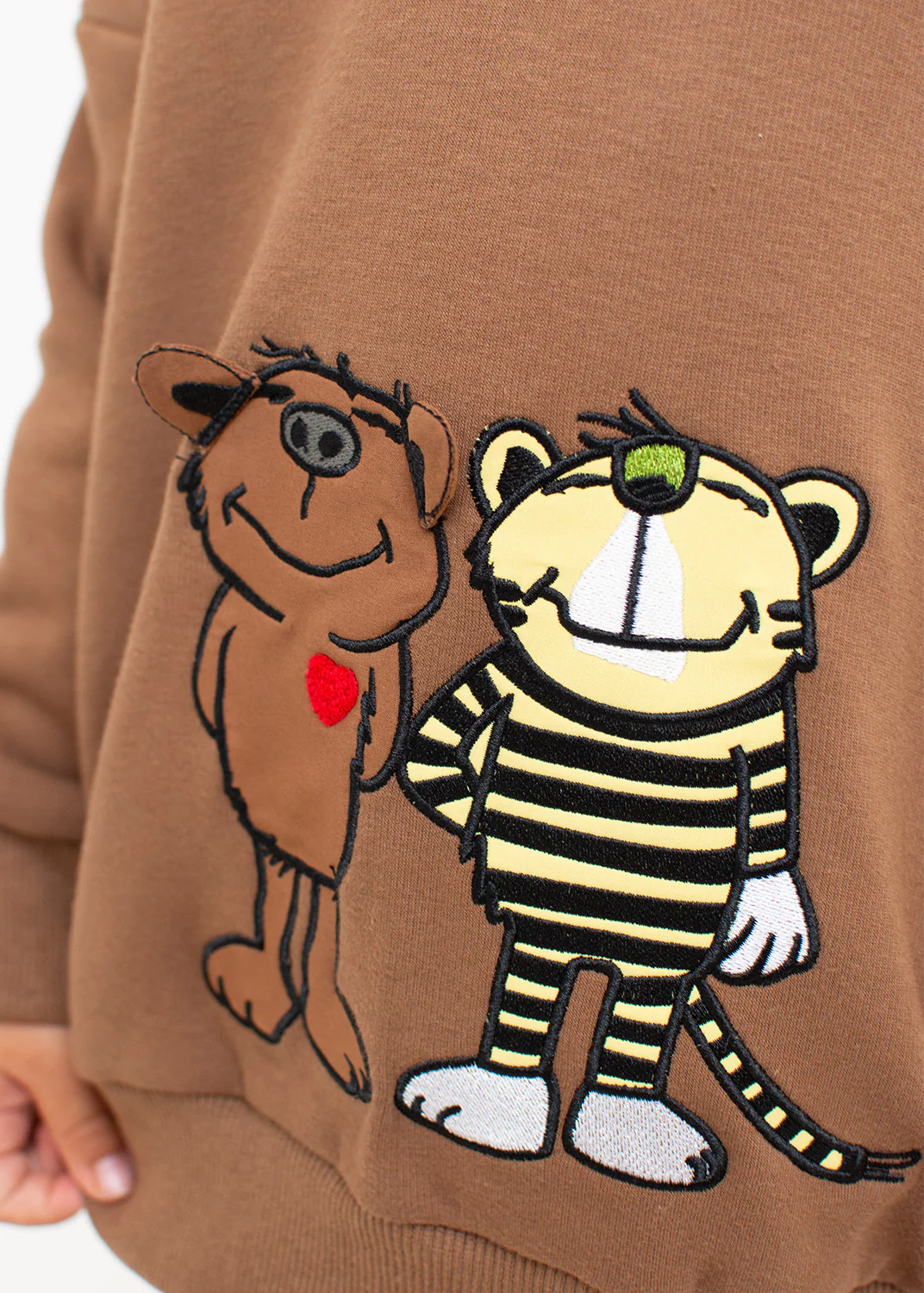 Hoodie "Tiger&Bär" - braun (Kinder) - Image 3