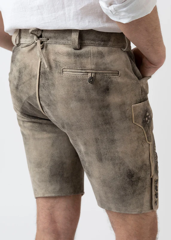 Lederhose "Reinheitsgebot" - graubraun - Image 5