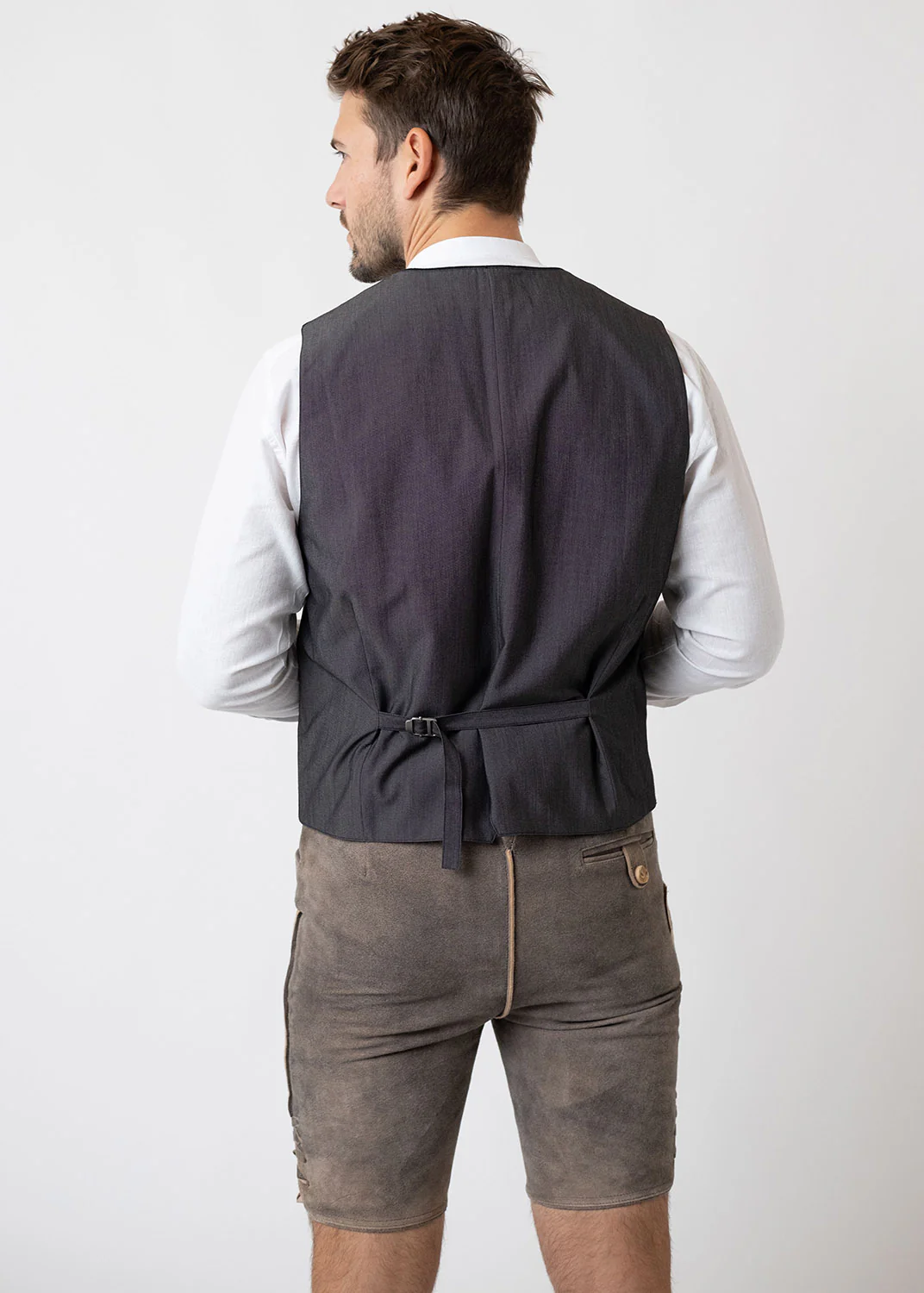 Lederhose "Schafkopf" - graubraun/blau - Image 7
