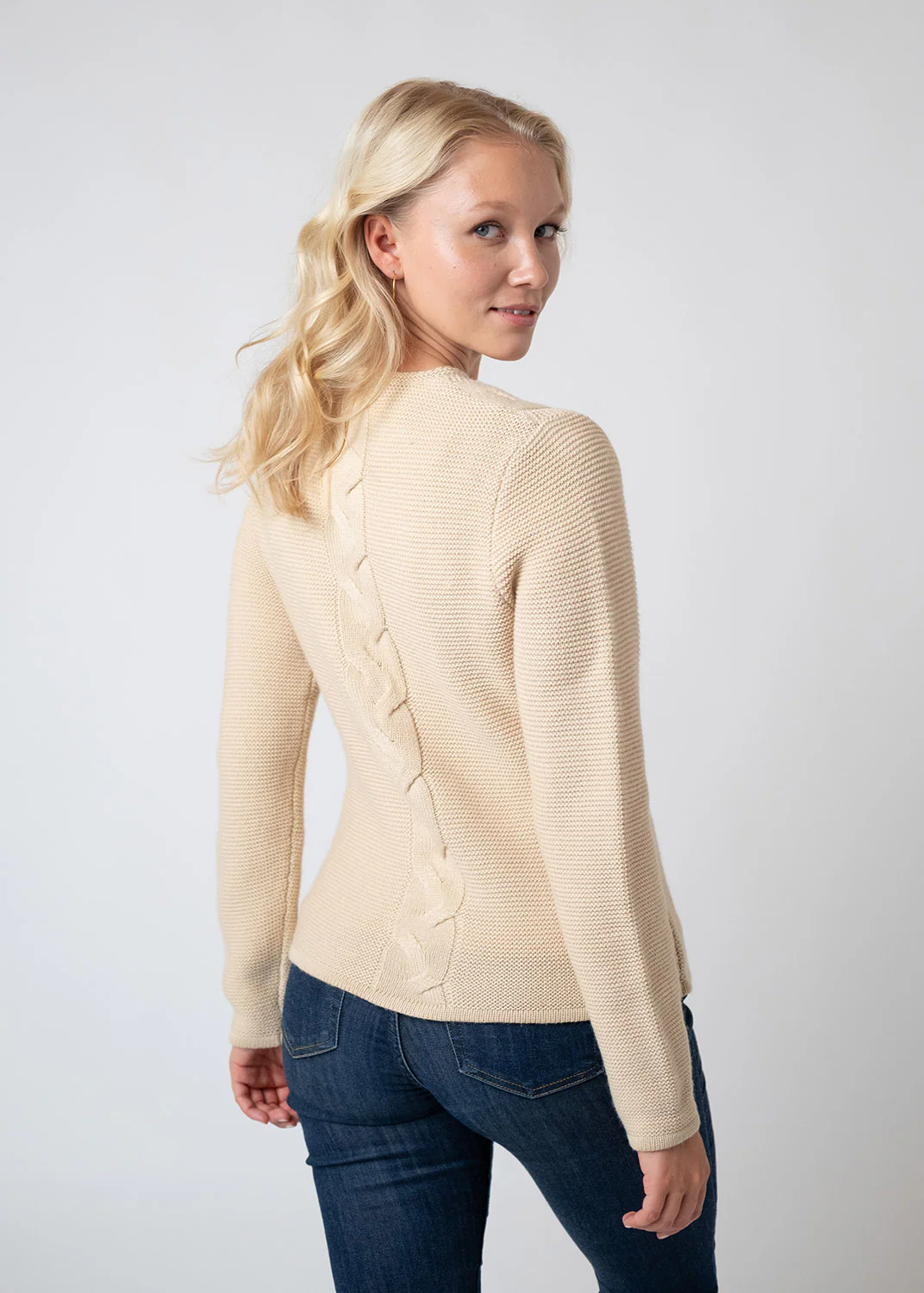 Strickjacke "Martha" - hellbraun - Image 5