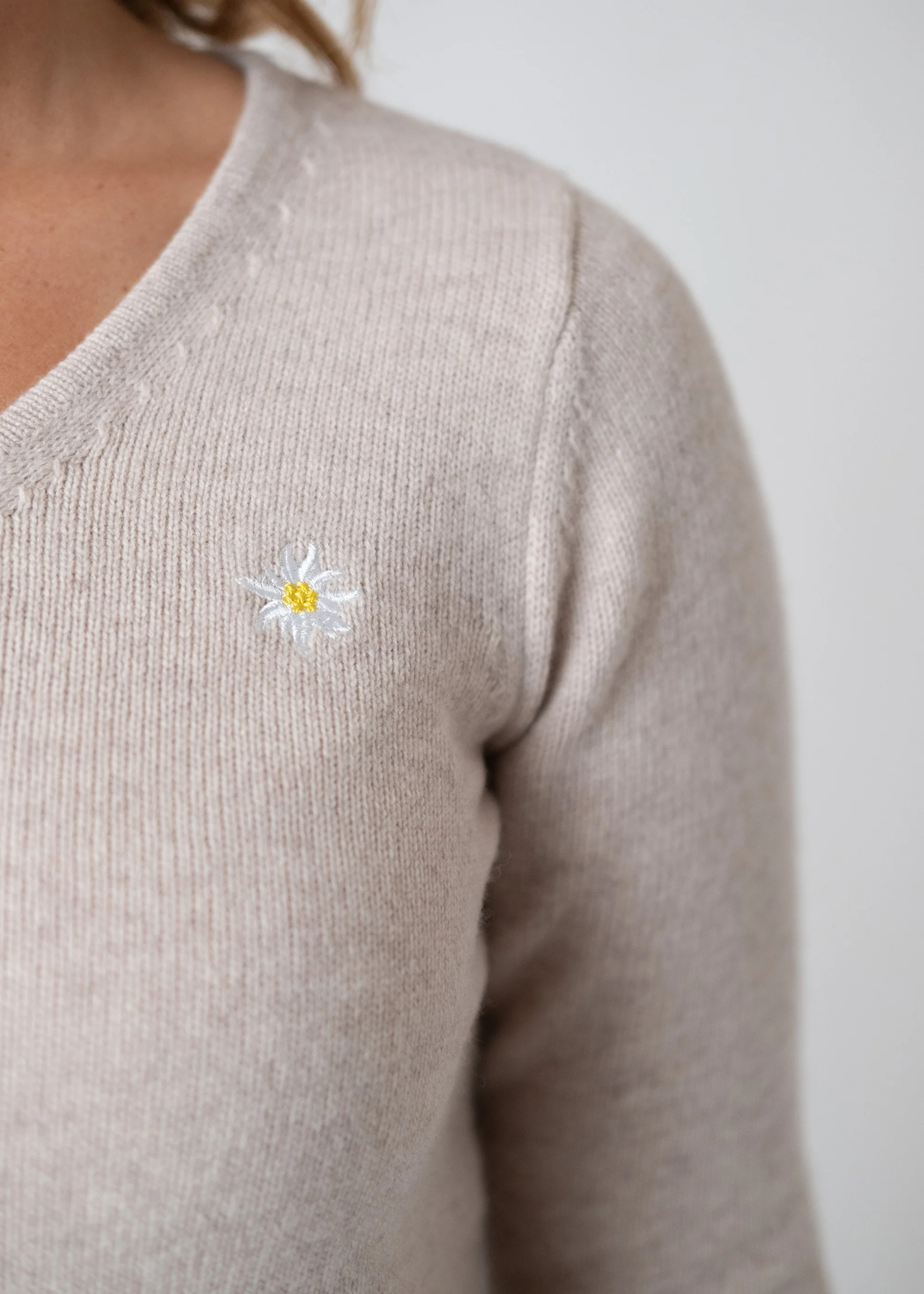 Strickpullover "Edelweiß" - beige (Damen) - Image 3