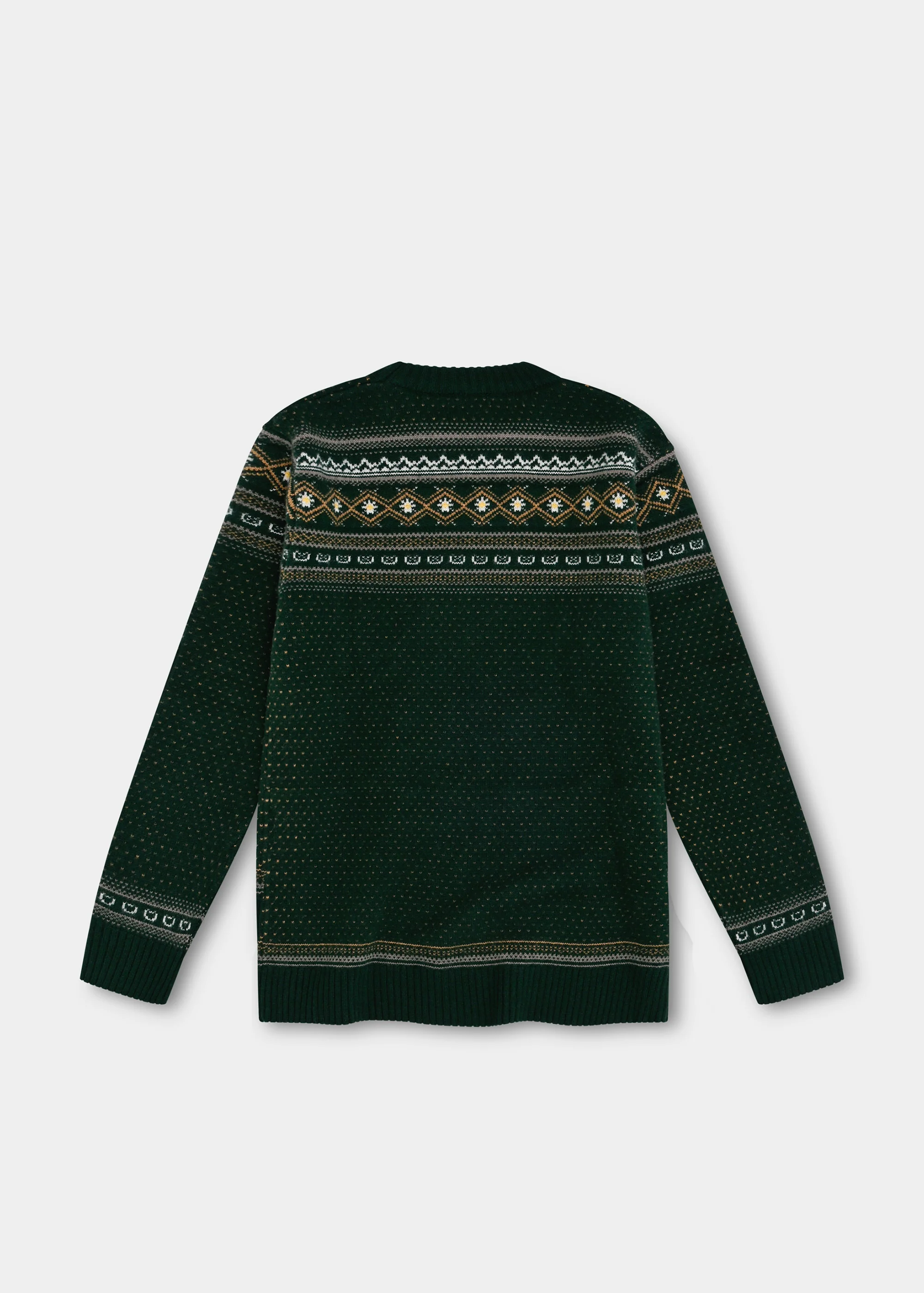 Strickpullover "Winterliebe" - dunkelgrün - Image 5