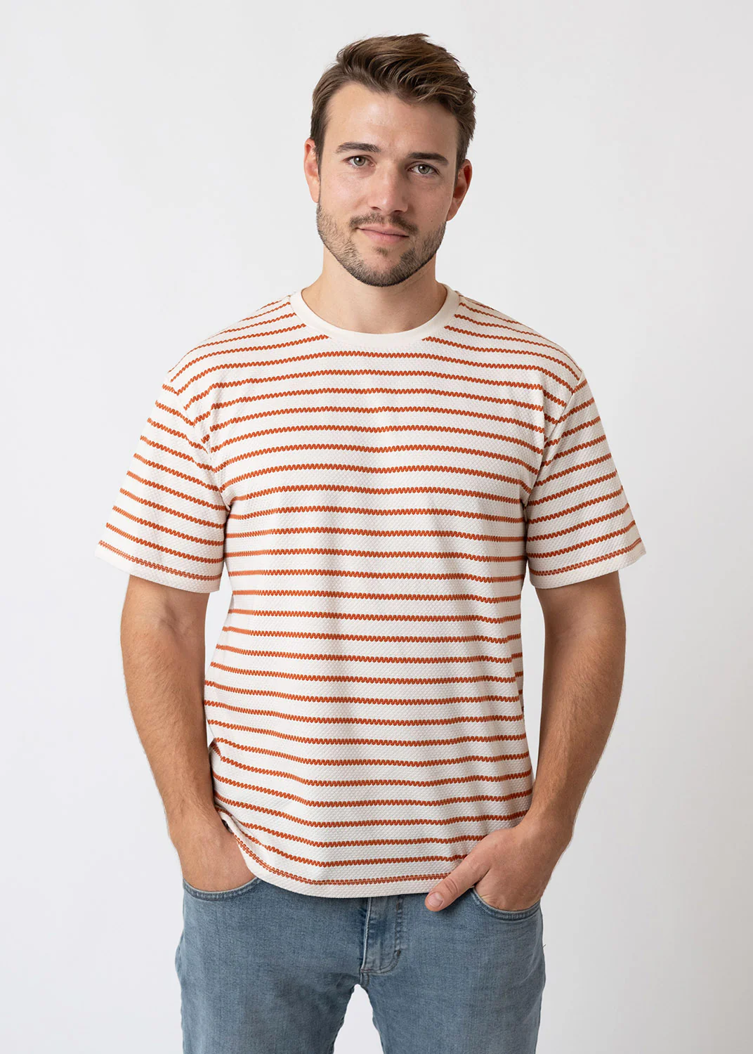 T-Shirt "Abendrot" - rost/beige - Image 3