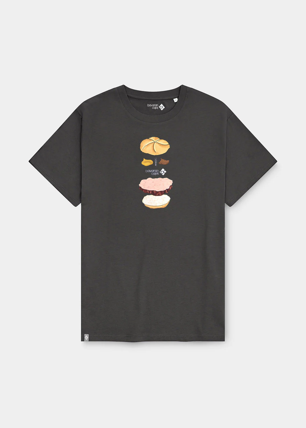 T-Shirt "Bavarian Burger" - anthrazit