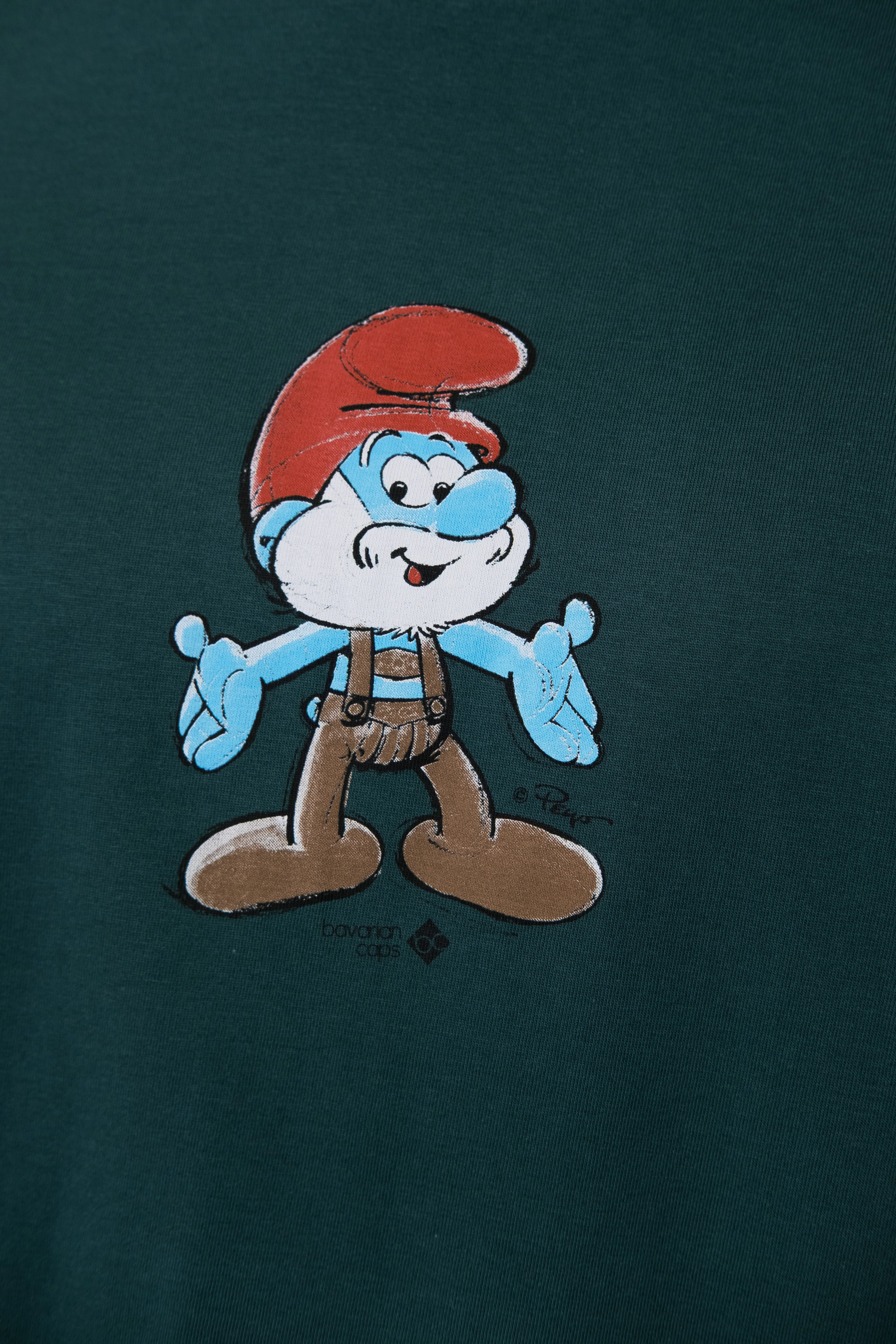 T-Shirt "Papa Schlumpf" - dunkelgrün - Image 3