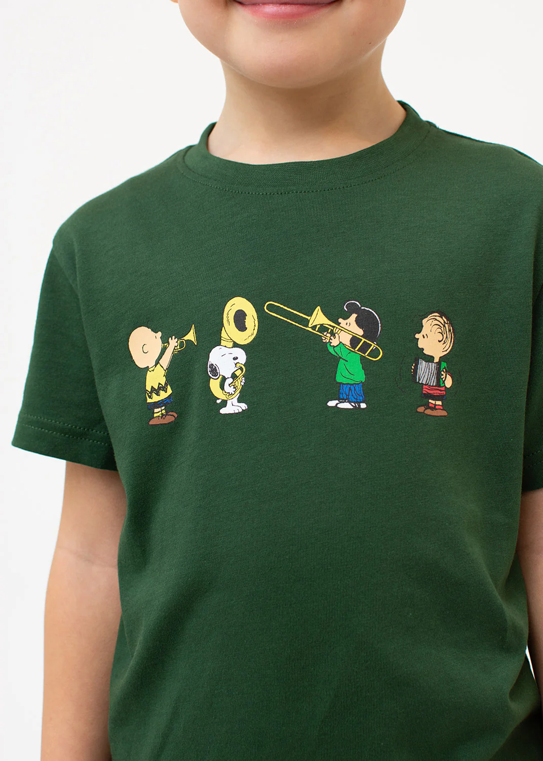 T-Shirt "Peanuts: Blaskapelle" - dunkelgrün - Image 3