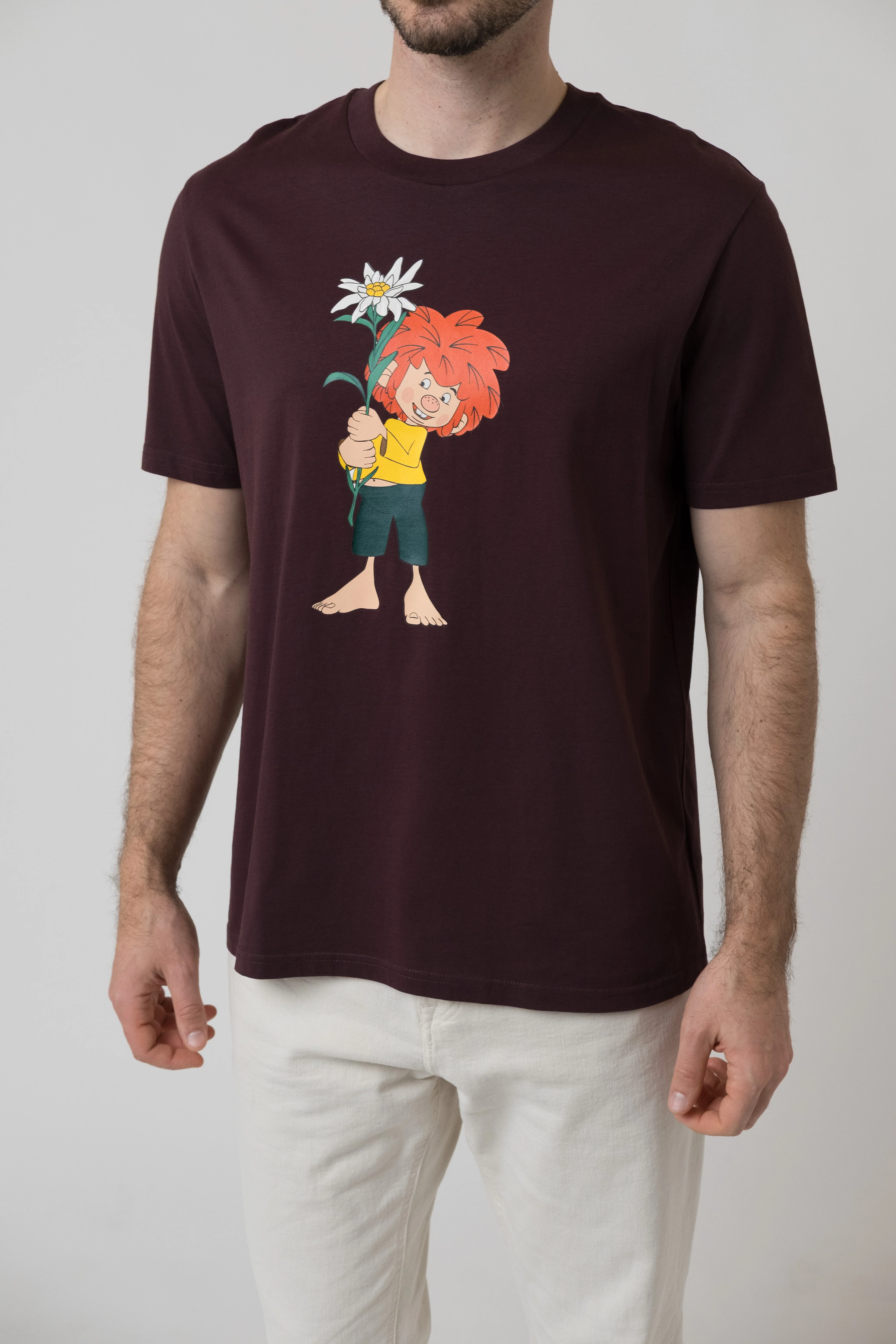 T-Shirt "Pumuckl Edelweiß" - marone - Image 3