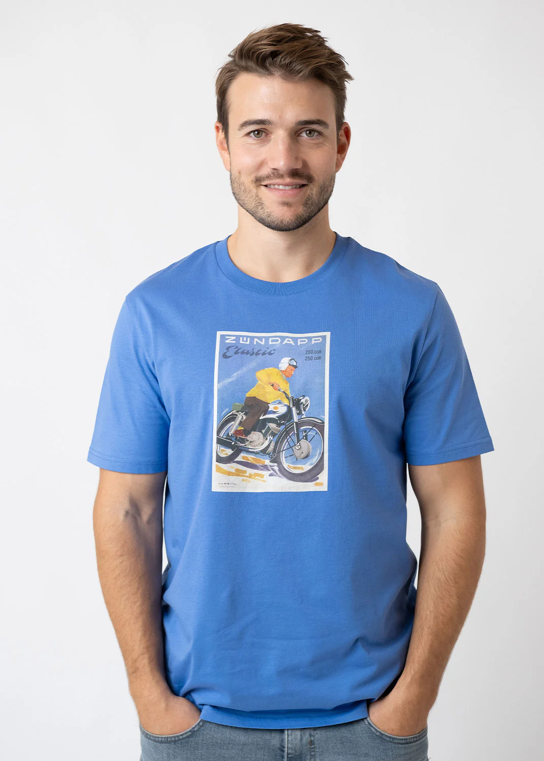 T-Shirt "Zündapp Elastic" - blau - Image 4